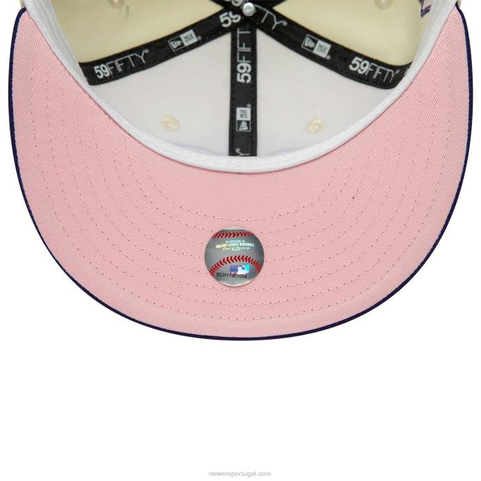 FFTN313 New Era boné Oakland Athletics cromado e roxo 59fifty