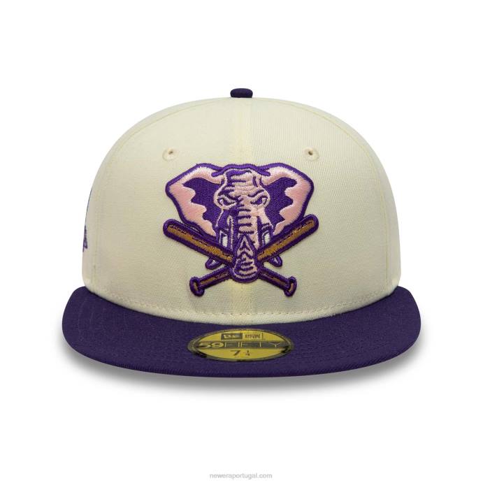FFTN313 New Era boné Oakland Athletics cromado e roxo 59fifty