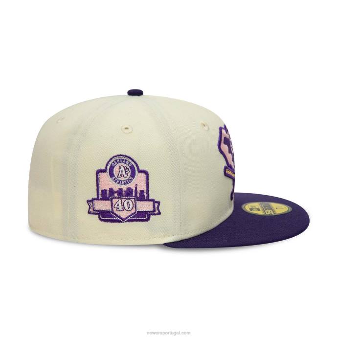 FFTN313 New Era boné Oakland Athletics cromado e roxo 59fifty