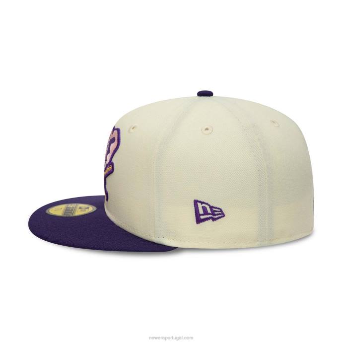 FFTN313 New Era boné Oakland Athletics cromado e roxo 59fifty