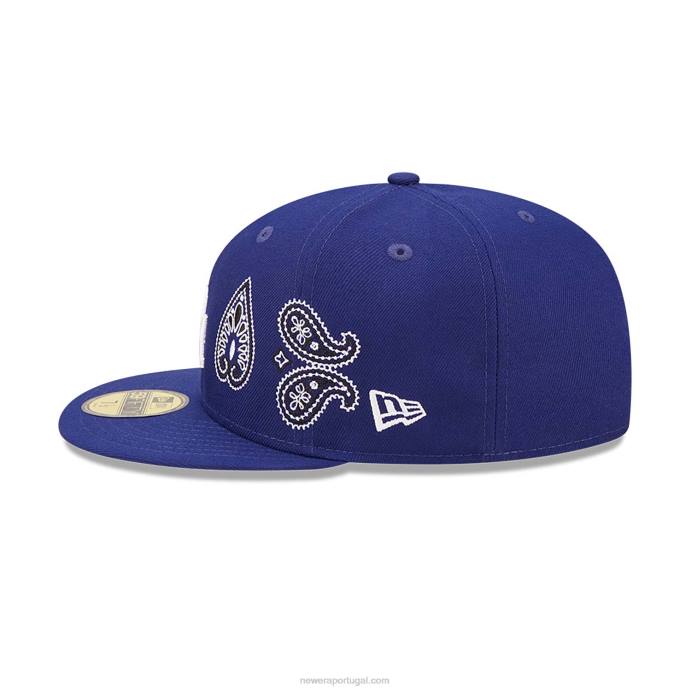 FFTN314 New Era la dodgers mlb boné all over estampado azul paisley 59fifty