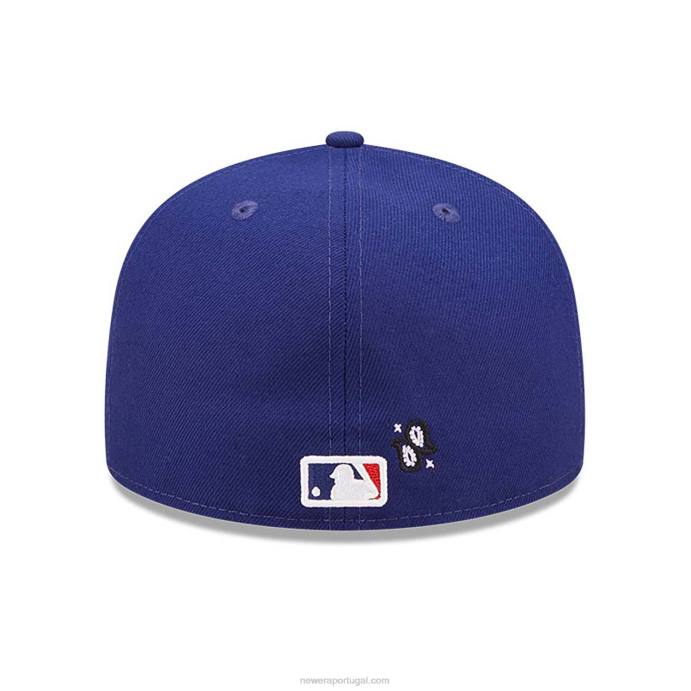FFTN314 New Era la dodgers mlb boné all over estampado azul paisley 59fifty