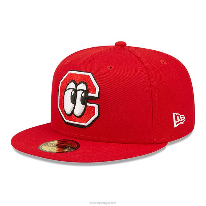 FFTN317 New Era boné justo chattanooga lookouts milb vermelho 59fifty