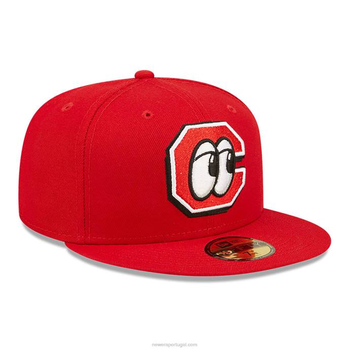 FFTN317 New Era boné justo chattanooga lookouts milb vermelho 59fifty