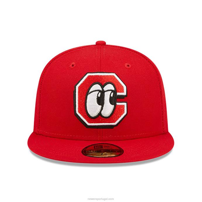 FFTN317 New Era boné justo chattanooga lookouts milb vermelho 59fifty