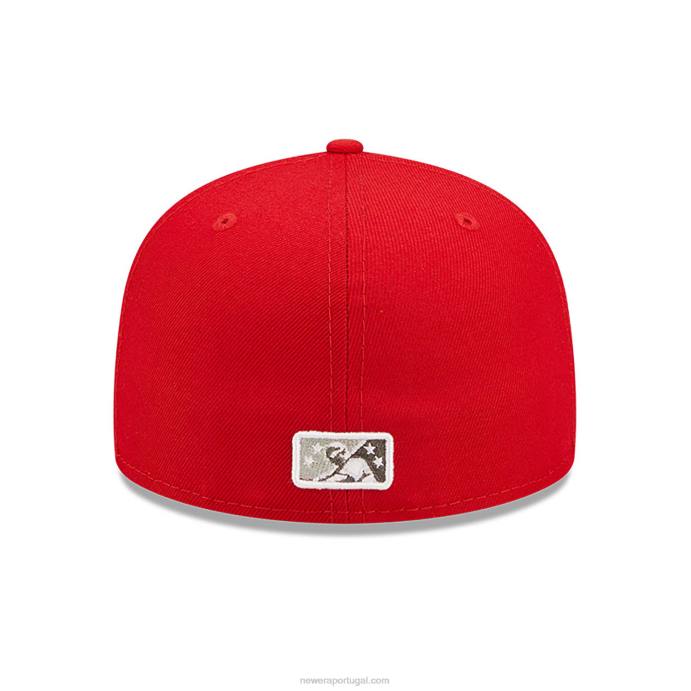 FFTN317 New Era boné justo chattanooga lookouts milb vermelho 59fifty