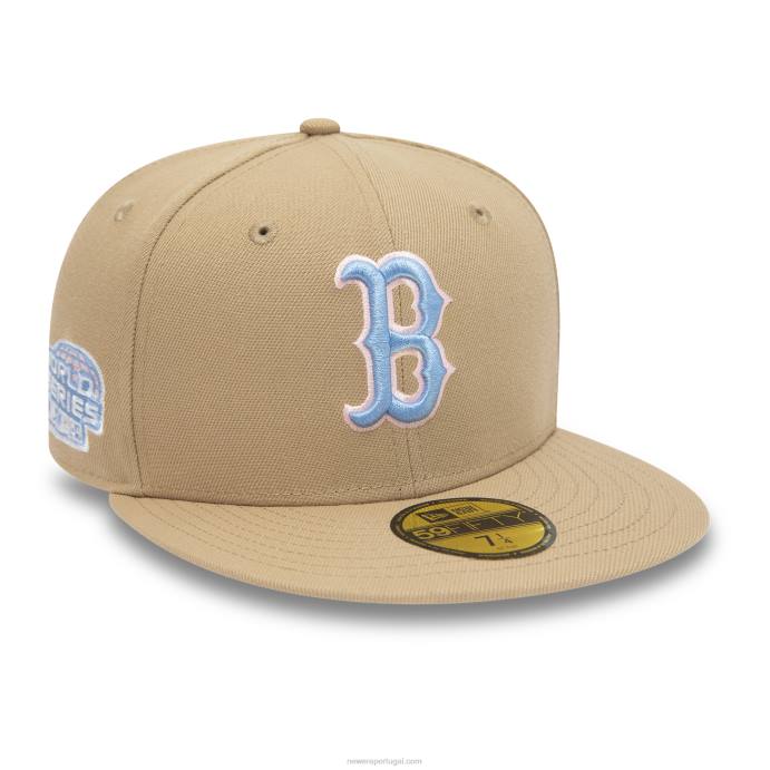 FFTN31 New Era boton red sox 2004 world series tan 59fifty boné ajustado