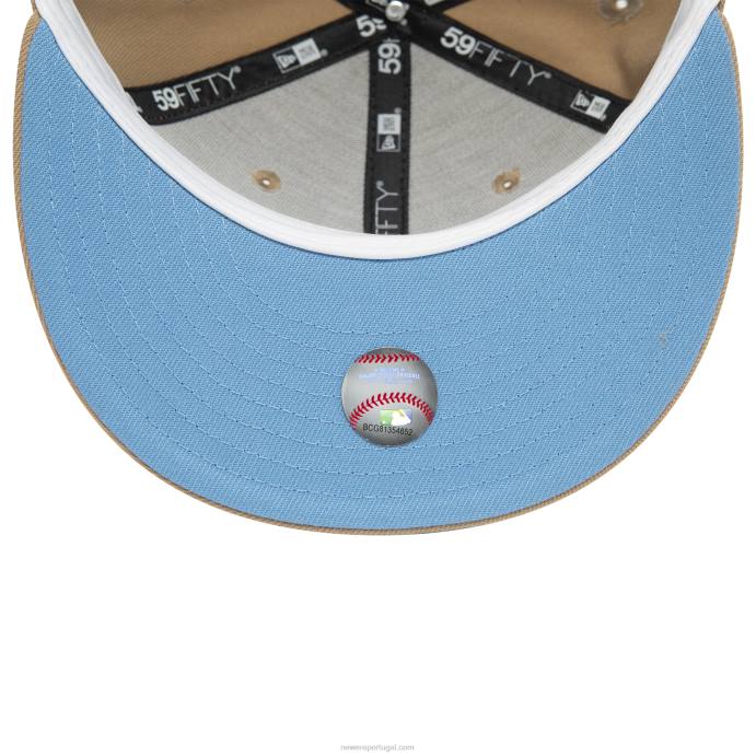 FFTN31 New Era boton red sox 2004 world series tan 59fifty boné ajustado