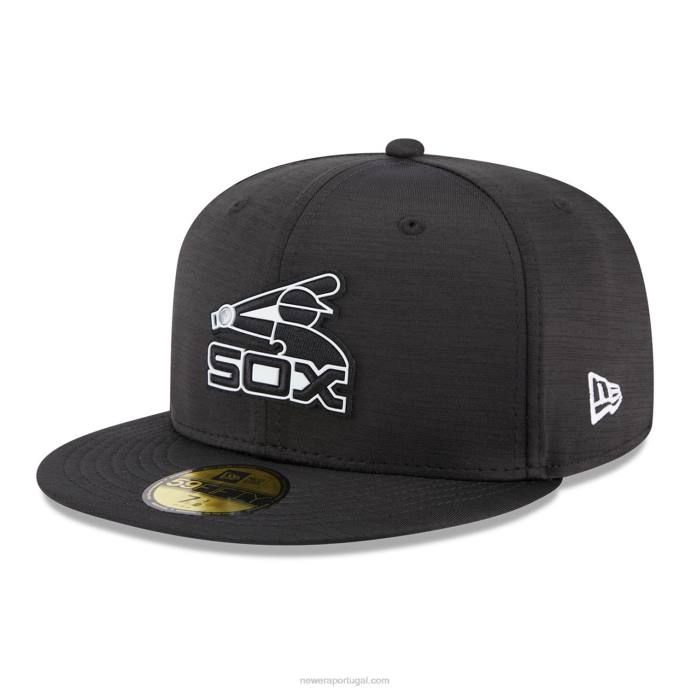 FFTN320 New Era chicago white sox mlb clubhouse boné preto 59fifty