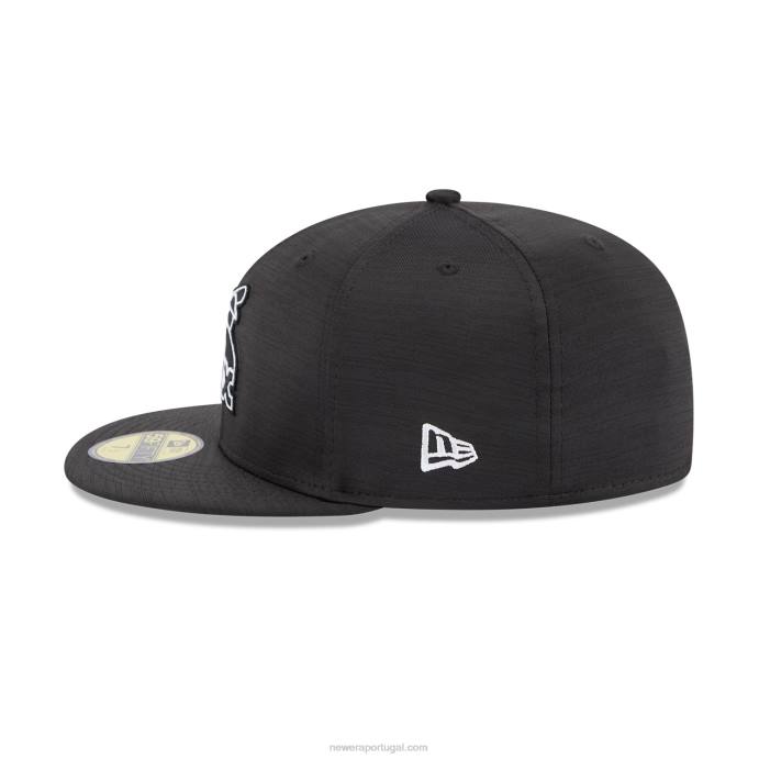 FFTN320 New Era chicago white sox mlb clubhouse boné preto 59fifty