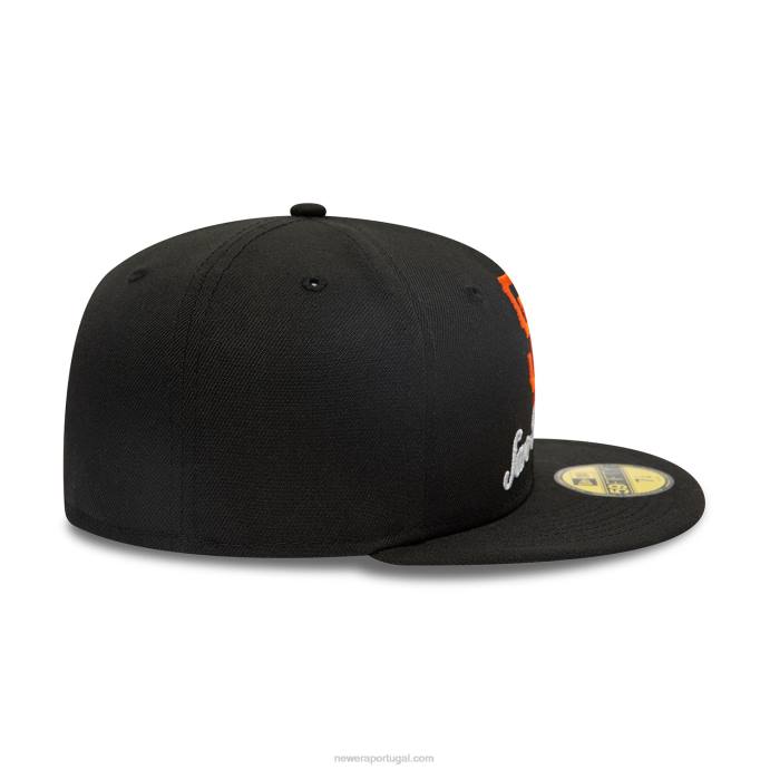 FFTN322 New Era San Francisco Giants Dual Logo Preto 59Fifty Boné Justo
