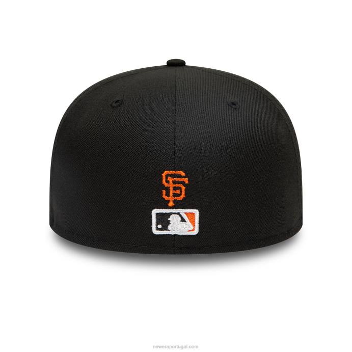 FFTN322 New Era San Francisco Giants Dual Logo Preto 59Fifty Boné Justo