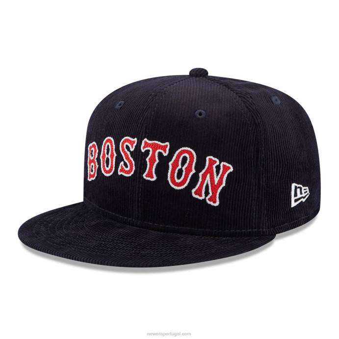 FFTN323 New Era boston red sox boné vintage com cordão marinho 59fifty