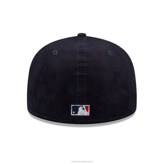 FFTN323 New Era boston red sox boné vintage com cordão marinho 59fifty