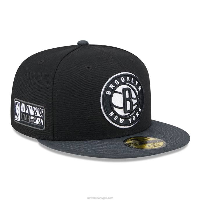 FFTN324 New Era brooklyn nets nba all star game boné preto 59fifty