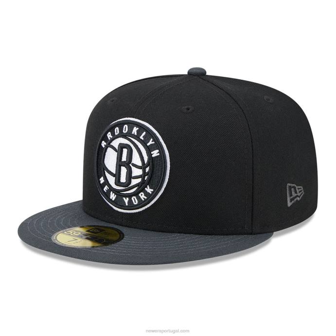 FFTN324 New Era brooklyn nets nba all star game boné preto 59fifty