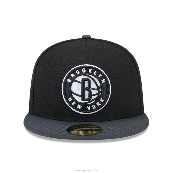FFTN324 New Era brooklyn nets nba all star game boné preto 59fifty