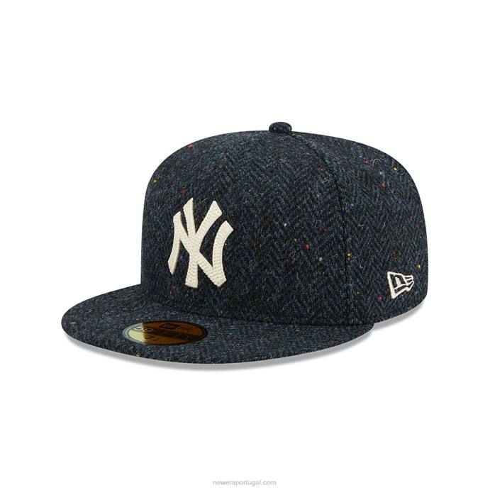FFTN325 New Era Boné New York Yankees Harris Tweed Navy 59 Fifty