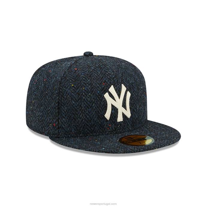 FFTN325 New Era Boné New York Yankees Harris Tweed Navy 59 Fifty