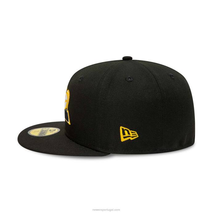 FFTN326 New Era boné preto e amarelo 59fifty colorado rockies