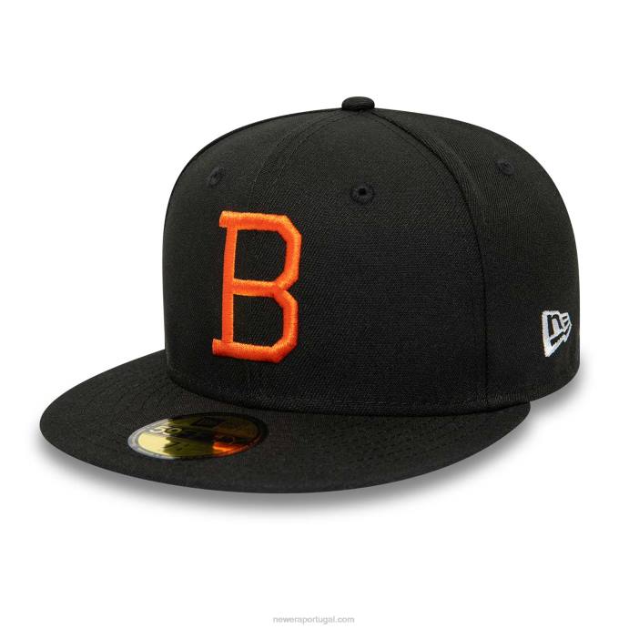 FFTN327 New Era baltimore orioles 50º aniversário boné preto 59fifty