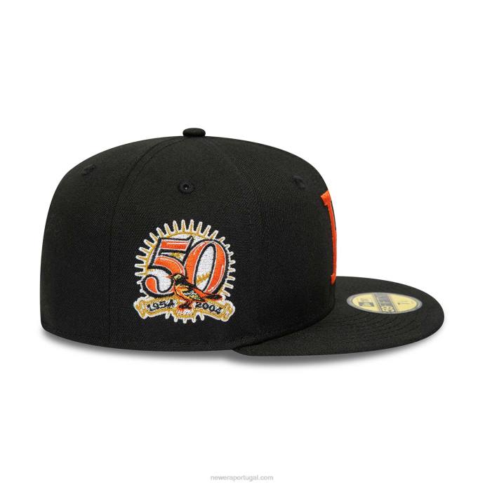 FFTN327 New Era baltimore orioles 50º aniversário boné preto 59fifty
