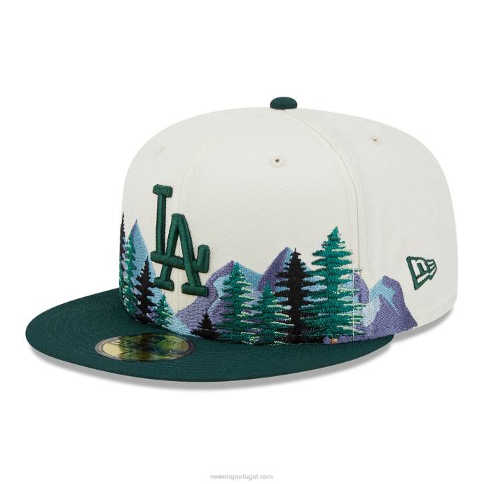 FFTN329 New Era la dodgers outdoor branco 59fifty equipado