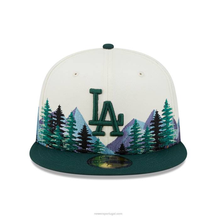 FFTN329 New Era la dodgers outdoor branco 59fifty equipado