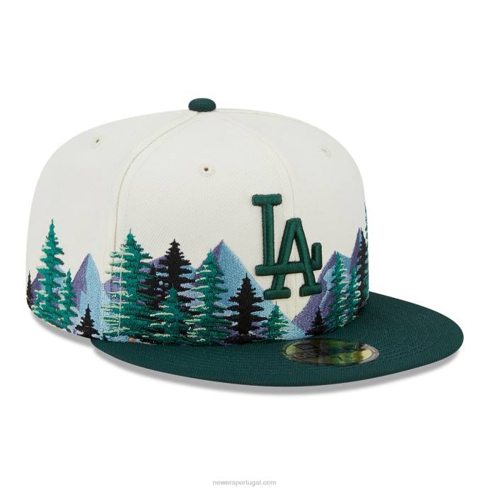 FFTN329 New Era la dodgers outdoor branco 59fifty equipado