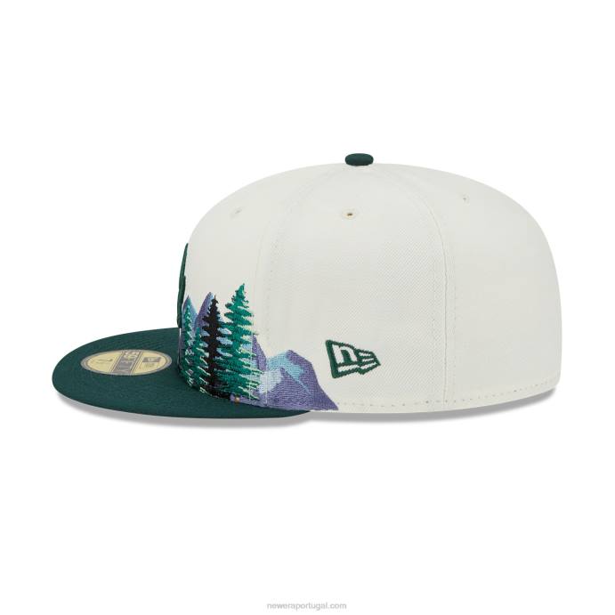 FFTN329 New Era la dodgers outdoor branco 59fifty equipado