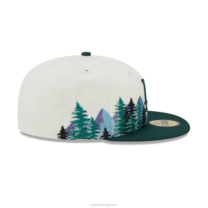 FFTN329 New Era la dodgers outdoor branco 59fifty equipado