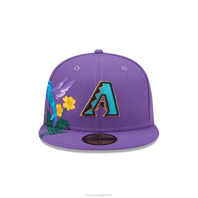 FFTN32 New Era boné justo arizona Diamondbacks mlb Blooming Purple 59Fifty