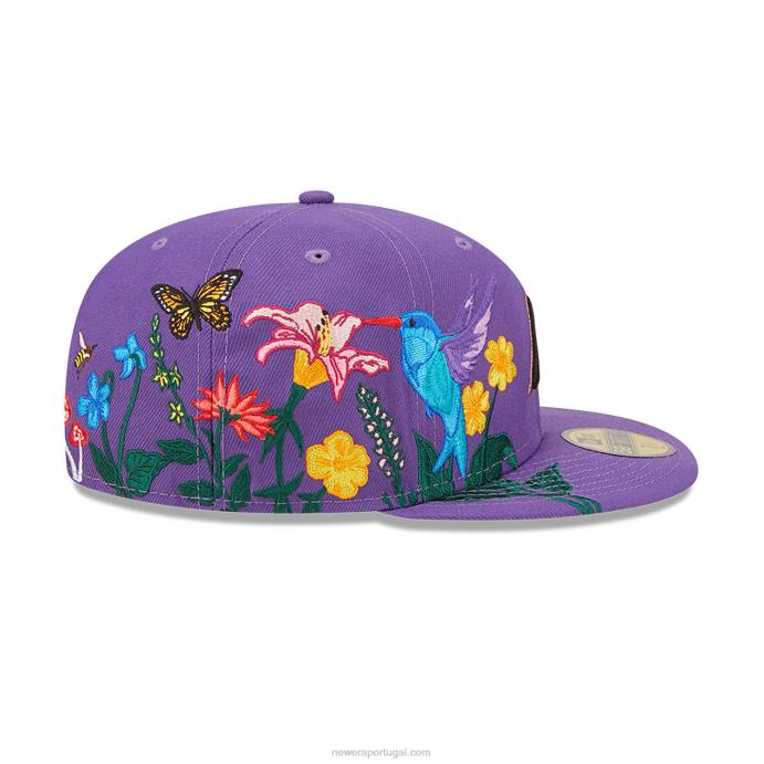 FFTN32 New Era boné justo arizona Diamondbacks mlb Blooming Purple 59Fifty