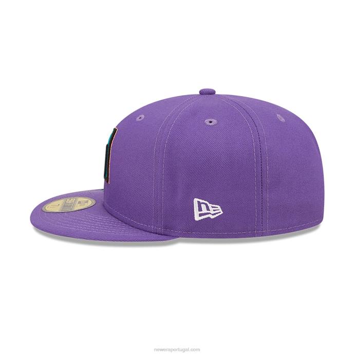 FFTN32 New Era boné justo arizona Diamondbacks mlb Blooming Purple 59Fifty
