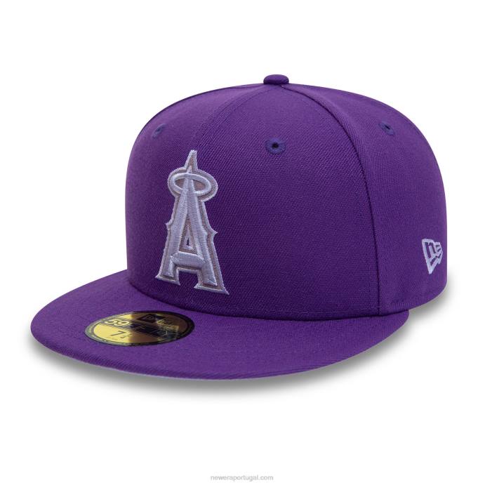 FFTN333 New Era la angeles 50º aniversário boné roxo 59fifty ajustado