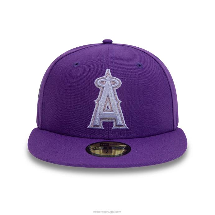 FFTN333 New Era la angeles 50º aniversário boné roxo 59fifty ajustado