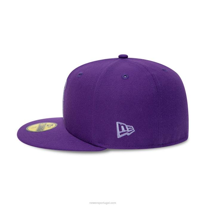 FFTN333 New Era la angeles 50º aniversário boné roxo 59fifty ajustado