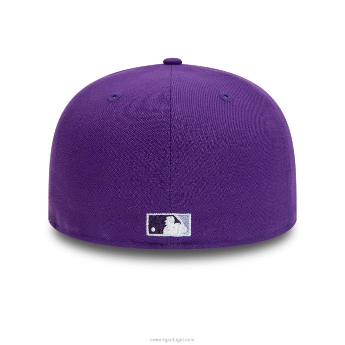 FFTN333 New Era la angeles 50º aniversário boné roxo 59fifty ajustado
