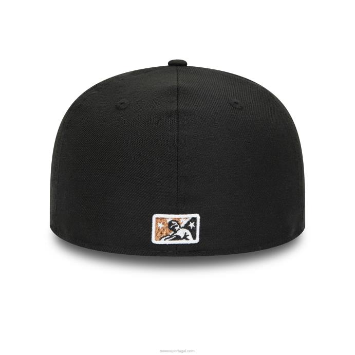 FFTN335 New Era Boné Lehigh Valley IronPigs Milb Preto 59Fifty