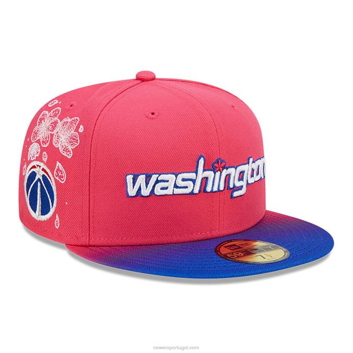 FFTN337 New Era Washington Wizards Autentics City Edition Rosa 59Fifty Boné Ajustado