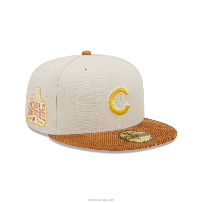 FFTN343 New Era chicago cubs viseira de cordão de pedra 59fifty boné ajustado