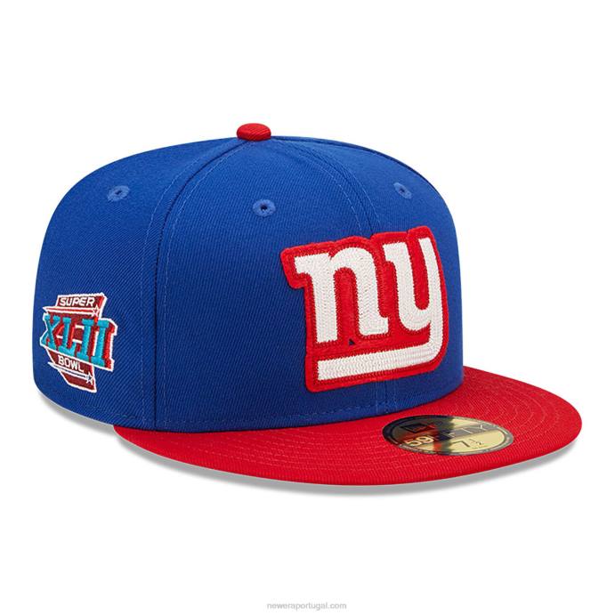 FFTN344 New Era Boné New York Giants Ne Letterman Blue 59Fifty