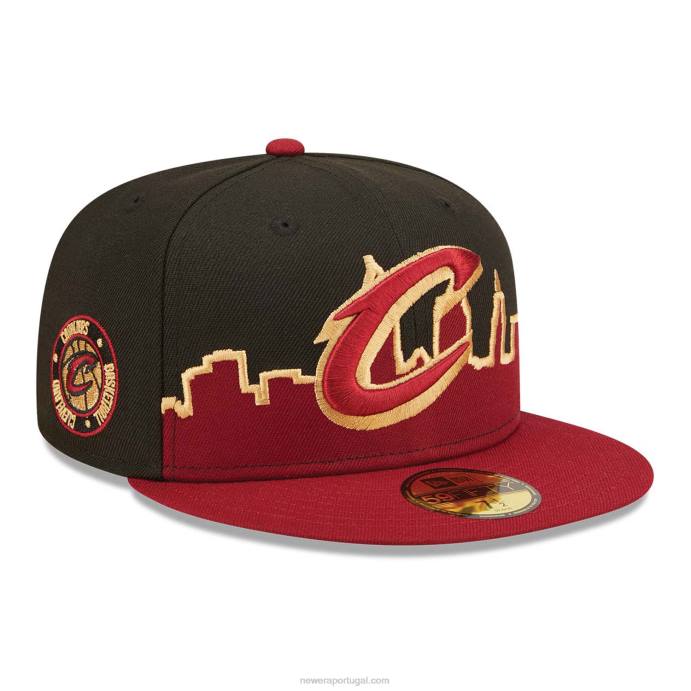 FFTN346 New Era Boné cleveland cavaliers nba tip off 2022 preto 59fifty