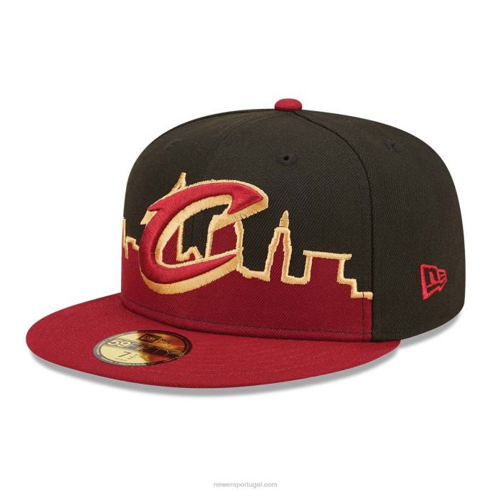 FFTN346 New Era Boné cleveland cavaliers nba tip off 2022 preto 59fifty
