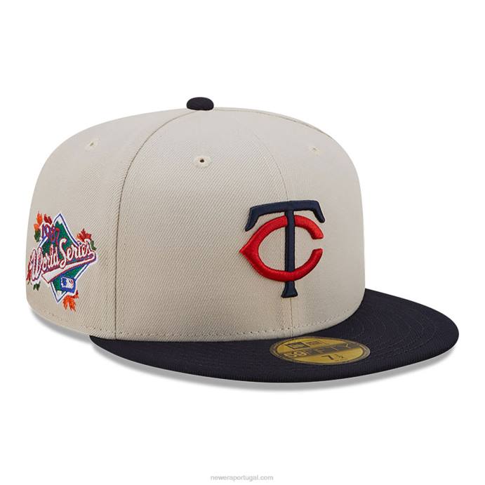 FFTN347 New Era minnesota twins fall boné clássico branco 59fifty