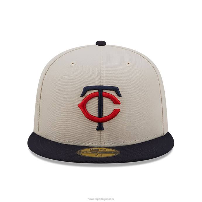 FFTN347 New Era minnesota twins fall boné clássico branco 59fifty