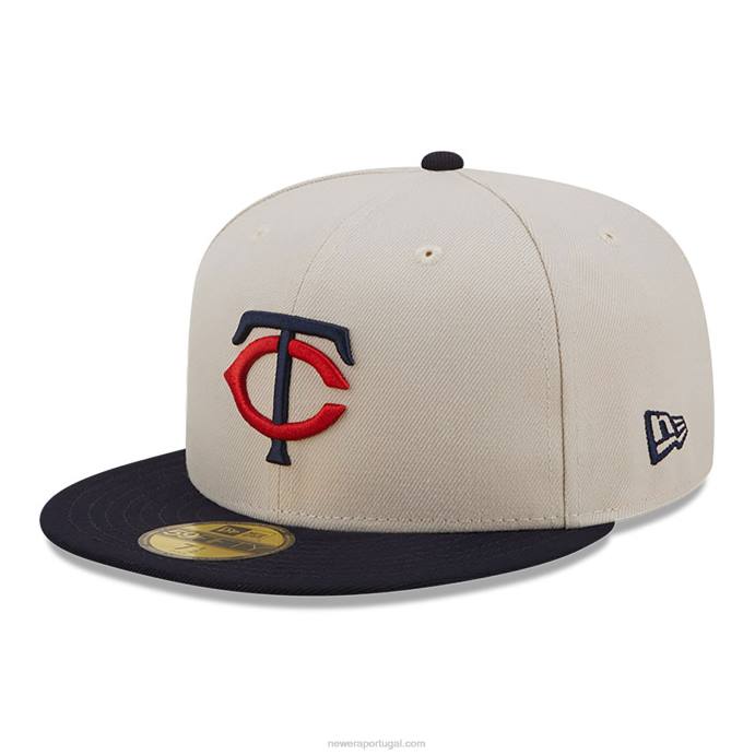 FFTN347 New Era minnesota twins fall boné clássico branco 59fifty