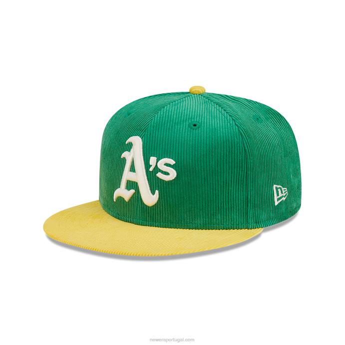 FFTN348 New Era Boné Oakland Athletic Cooperstown Verde 59Fifty
