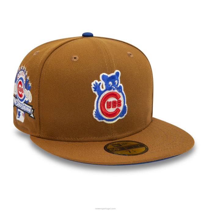 FFTN349 New Era boné chicago cubs 1990 all star game amendoim torrado 59fifty