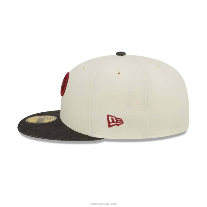 FFTN354 New Era Boné philadelphia phillies mlb preto denim cromado branco 59fifty